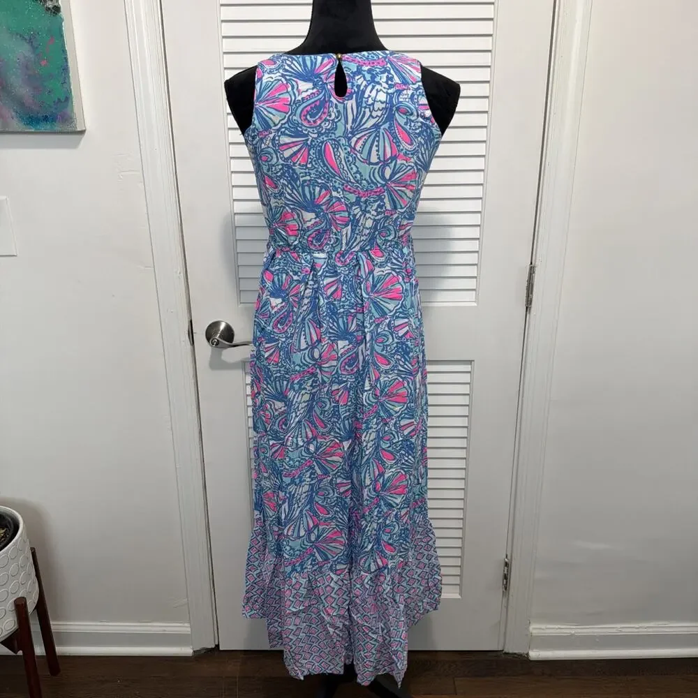 Lilly Pulitzer X Target Girls Maxi Dress -Blue/Pink - Size XL